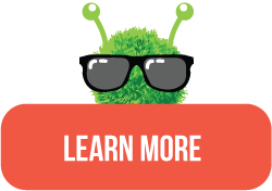 Learn More Button with Green Mascot